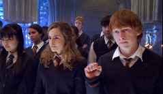 (L-r) KATIE LEUNG as Cho Chang, EMMA WATSON as Hermione Granger and RUPERT GRINT as Ron Weasley in Warner Bros. Pictures' fantasy "Harry Potter and the Order of the Phoenix. PHOTOGRAPHS TO BE USED SOLELY FOR ADVERTISING, PROMOTION, PUBLICITY OR REVIEWS OF THIS SPECIFIC MOTION PICTURE AND TO REMAIN THE PROPERTY OF THE STUDIO. NOT FOR SALE OR REDISTRIBUTION.
